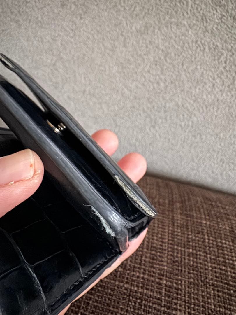 希少❗️バレンシアガ クロコ　ミニ財布