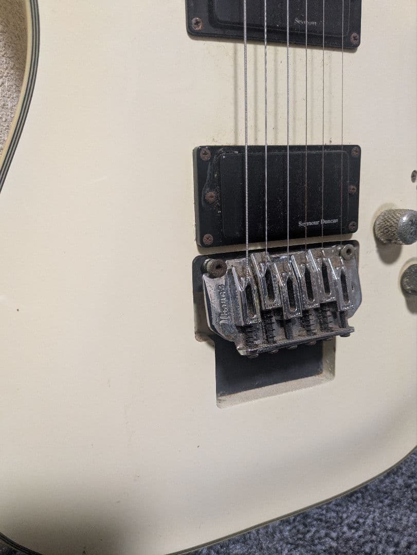 エレキギター アイボリー ハムバッカー Schecter blackJack