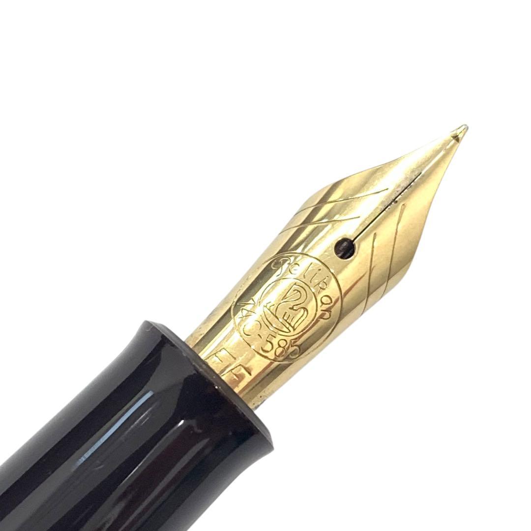 ペリカン スーベレーン M400 14C 585 ペン先 茶縞 万年筆