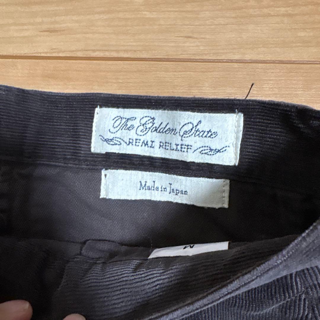 REMI RELIEF コーデュロイパンツ ダークブラウン