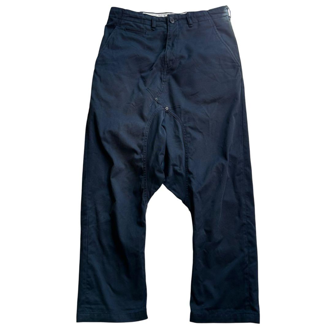 GANRYU ガンリュウ サルエルパンツ チノパン ネイビーL コムデギャルソン