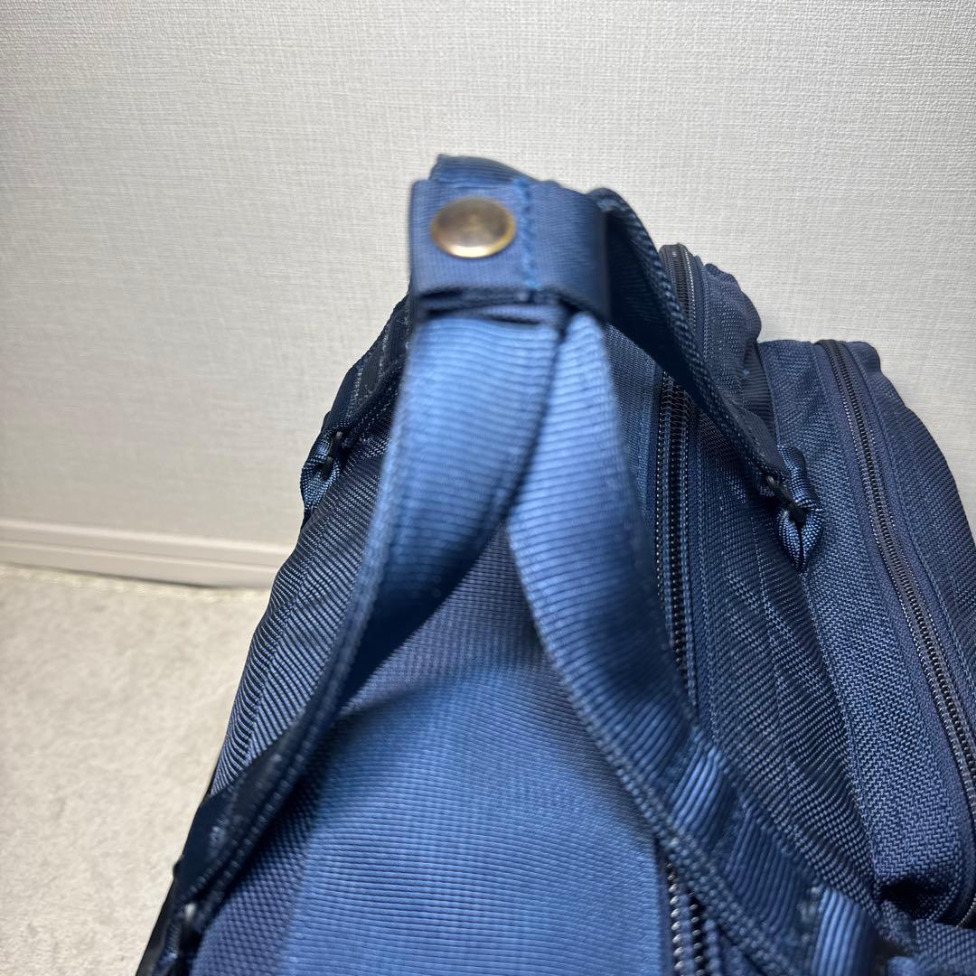 14 極美品　ブリーフィング　ビジネスバッグ　3way ブルー　ネイビー