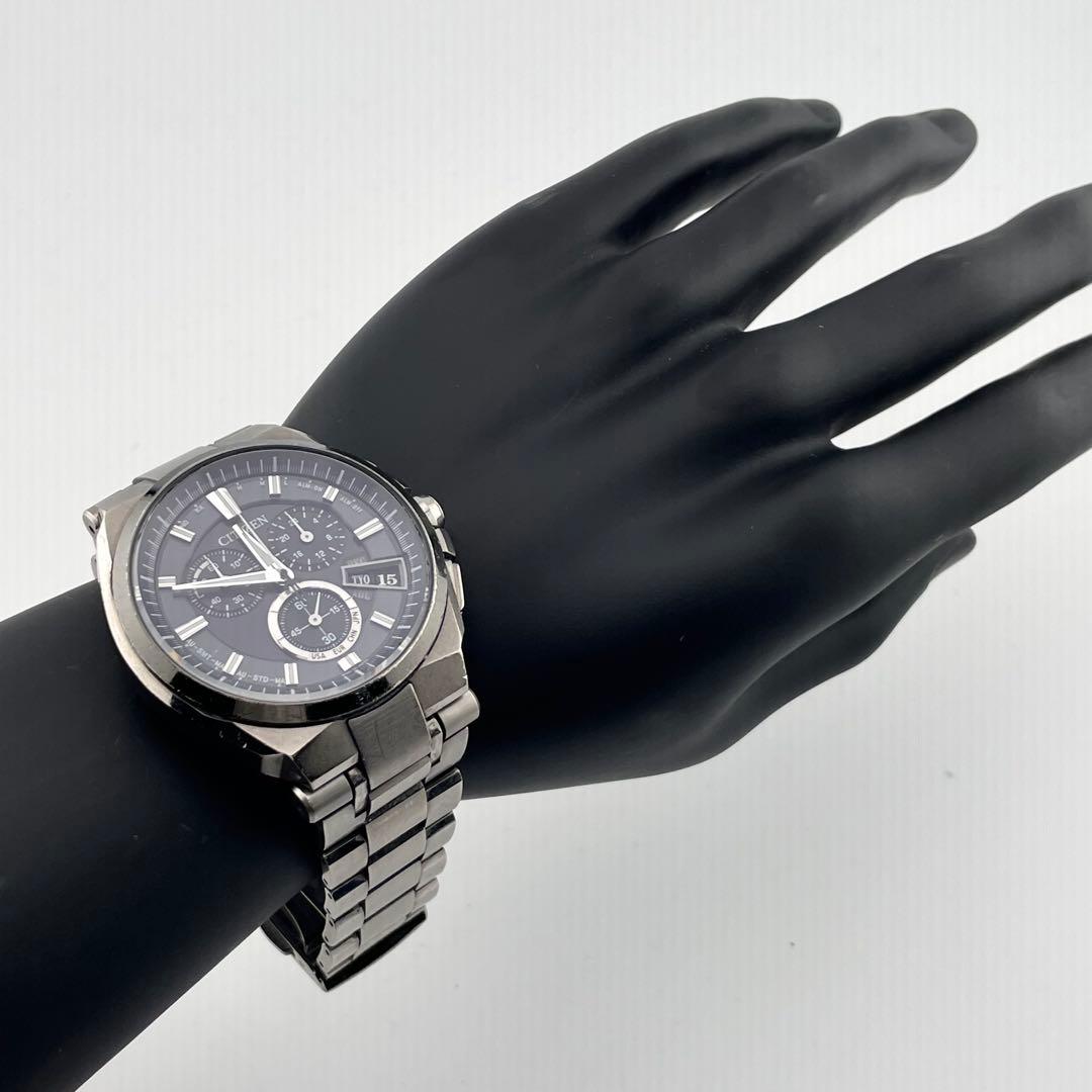 【稼働】シチズン　アテッサ　ダイレクトフライト　ワールドタイム　腕時計　メンズ