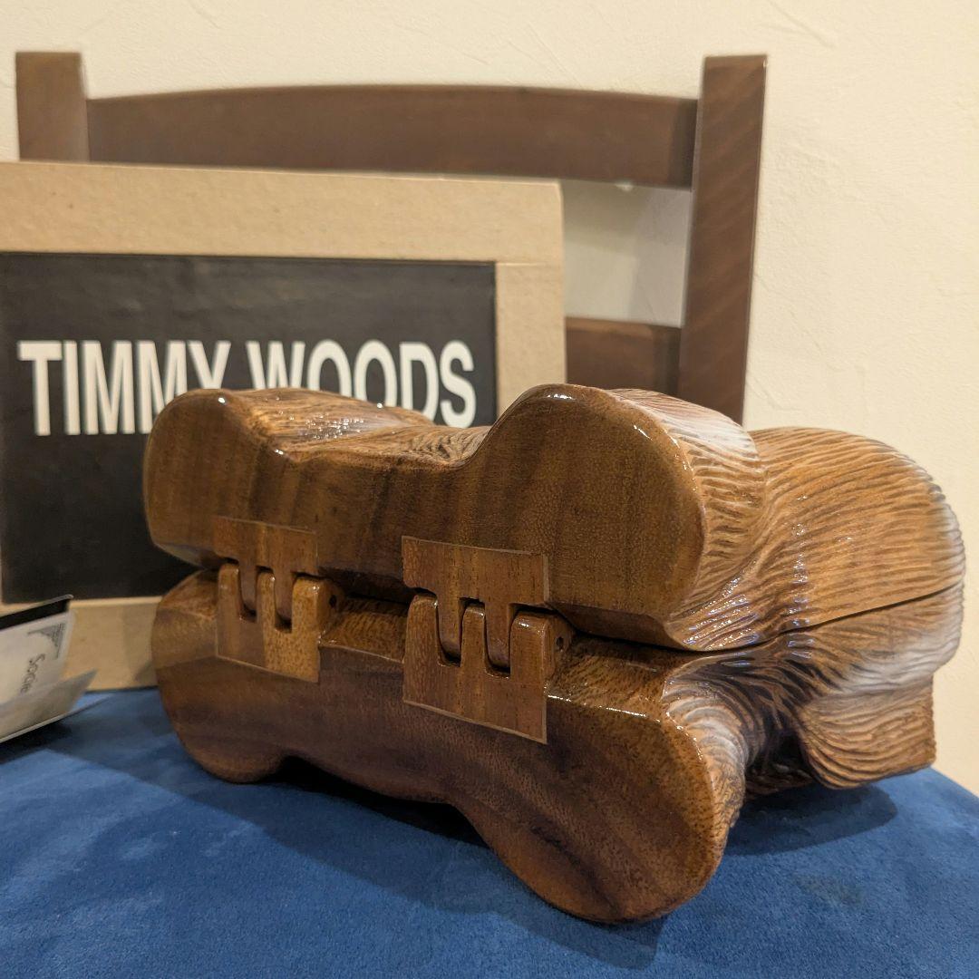 タグ箱付き　timmy woods　ラサアプソ　犬型　バッグ