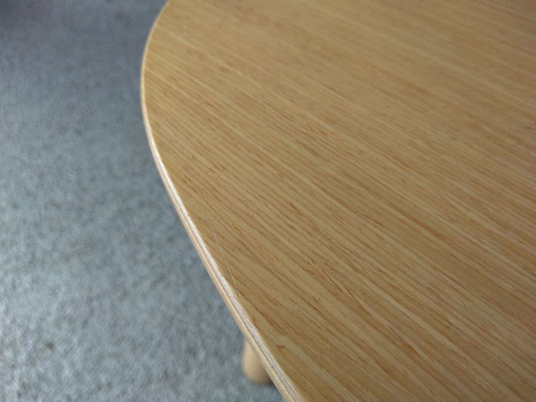 【美品】MUJI/無印良品 オーク材こたつ/ラウンド正方形/22年製座卓テーブル