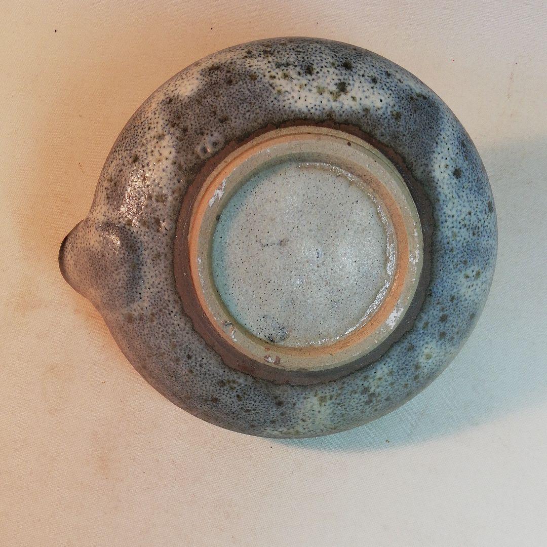 須藤武雄作、糠釉共手片口鉢、御茶席の茶菓子入れ。