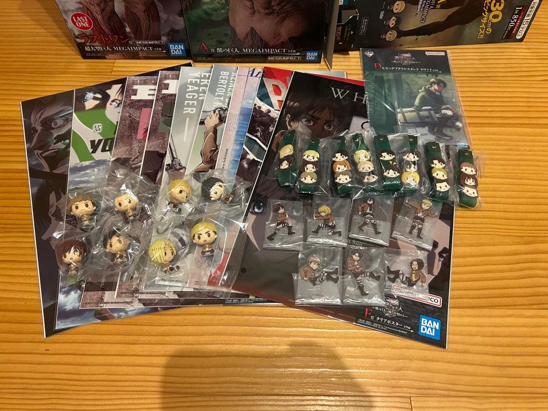 一番くじ 進撃の巨人 ～獣の巨人は俺が仕留める～A賞、B賞、ラストワン賞　38点