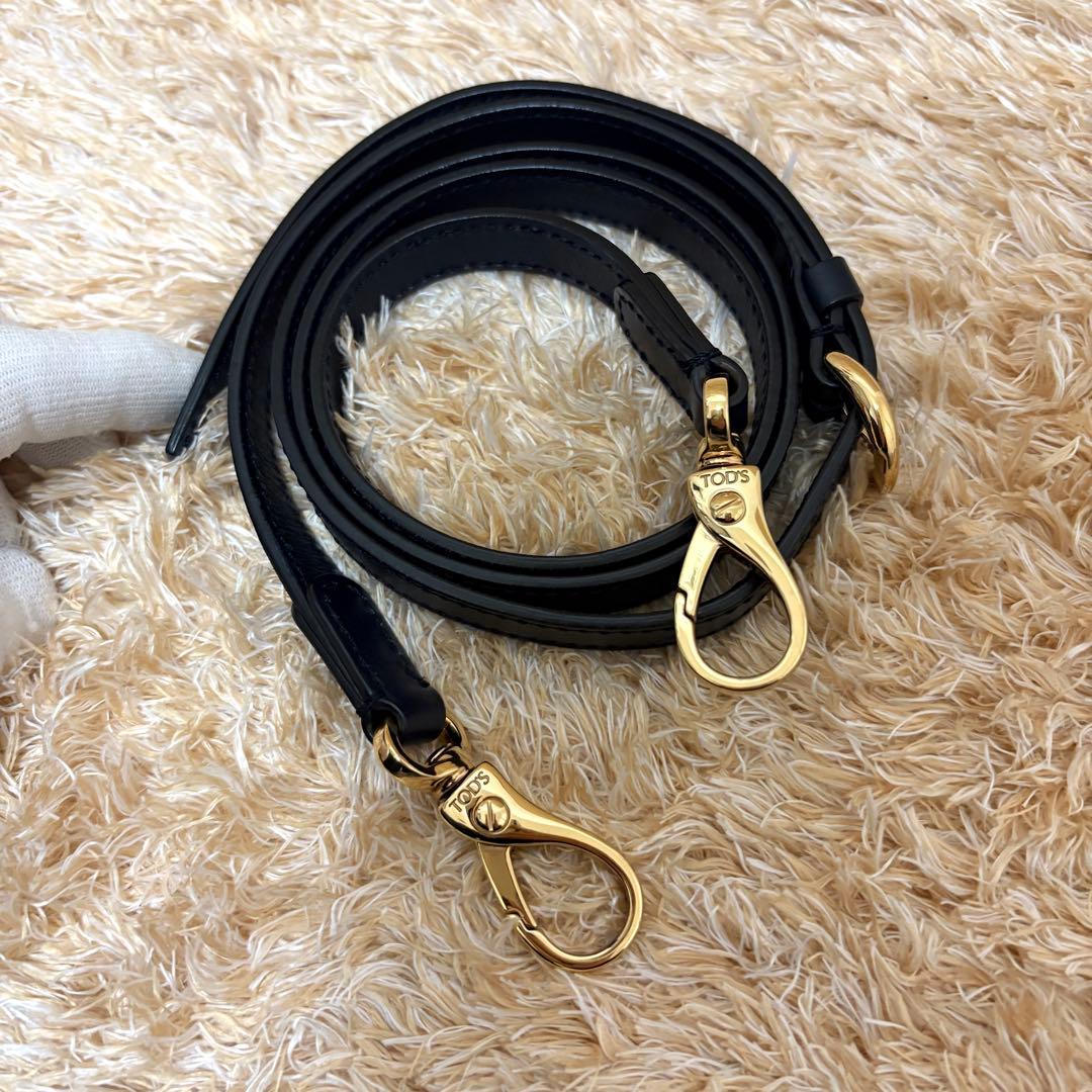 美品✨ TODS セラ レザー 2way ハンドバッグ ネイビー