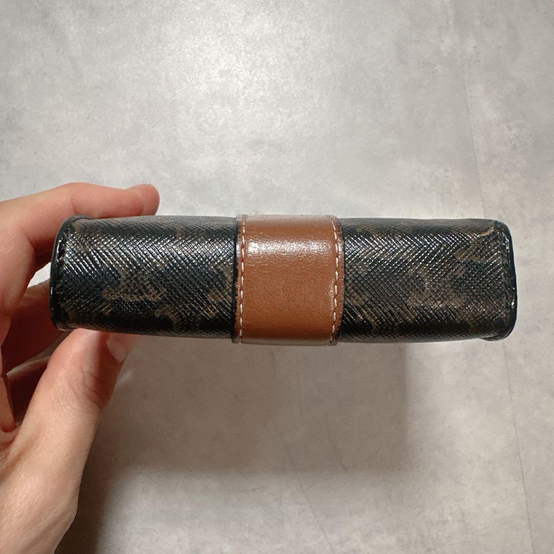 CELINE セリーヌ マカダム ３つ折り財布 ブラウン 総柄 ウォレット