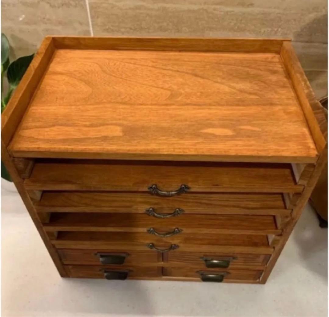 あ*ん様 アンティーク風　スライド式書類ボックス　ハンドメイド