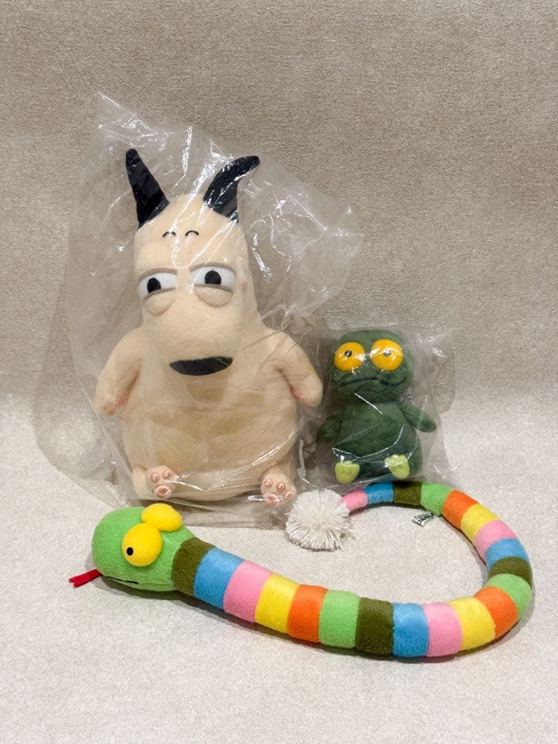 【2個は新品タグ付き】バムとケロ　しましま　へび　バム　ケロ　ぬいぐるみ　3個