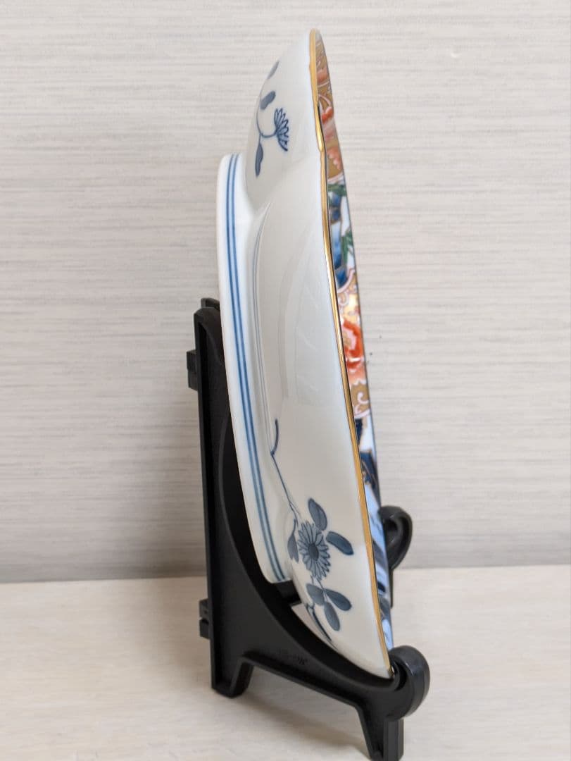 ketty　波佐見焼　林九郎作　梅型金彩鳳凰花模様　スタンド付　未使用美品