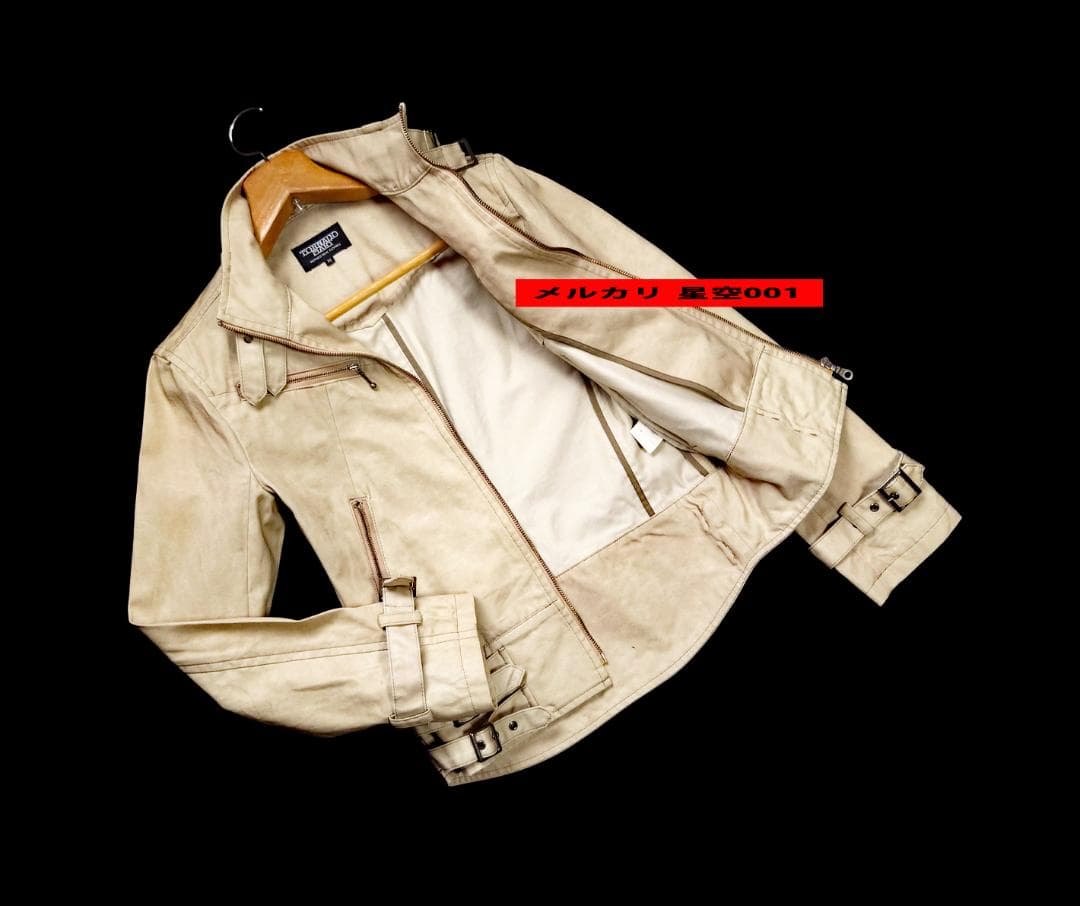 美品 TORNADOMART ベージュ ライダースジャケット トルネードマート