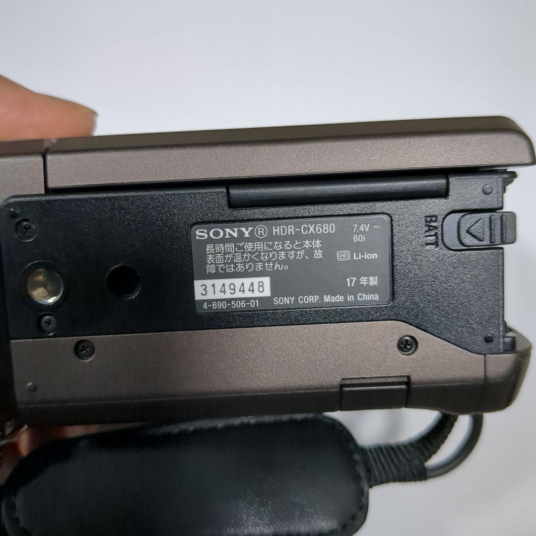 SONY HDR-CX680本体、別売りバッテリーパック、ビデオカメラケース