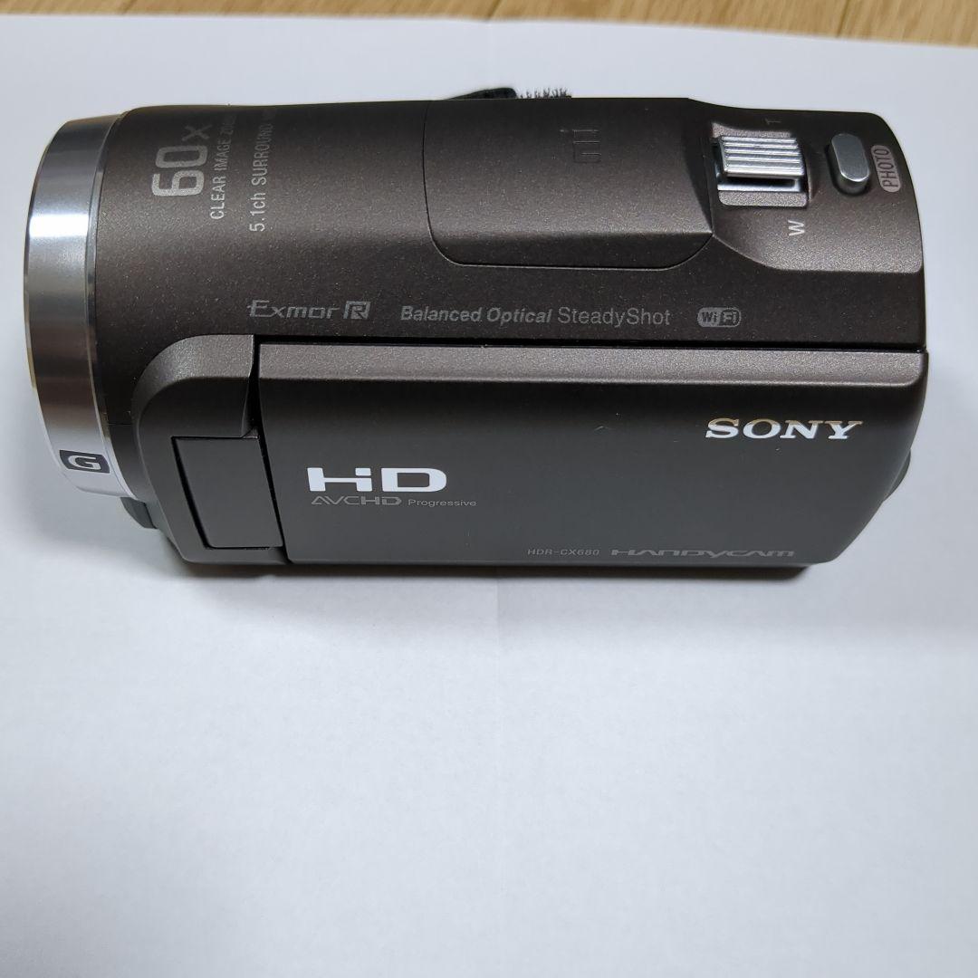 SONY HDR-CX680本体、別売りバッテリーパック、ビデオカメラケース