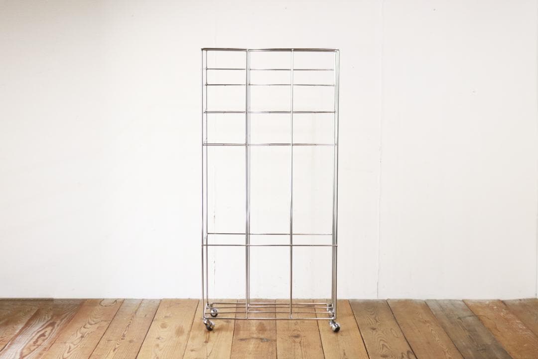 ヴィンテージ ワイヤーラック キャスターワゴン ネットシェルフ ポスター 収納