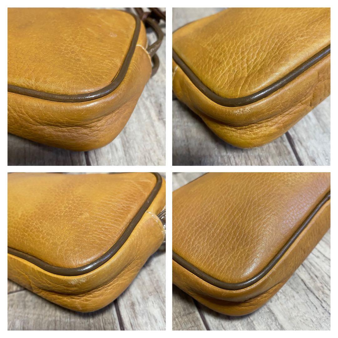 本物☆ロエベ アナグラム柄 レザー ショルダーバッグ 斜めがけ キャメルブラウン