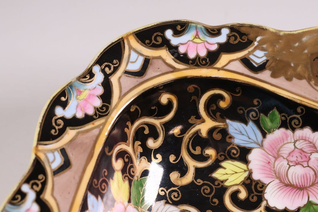 【CM290】オールドノリタケ 花図 プレート 皿 27.2cm 陶磁器