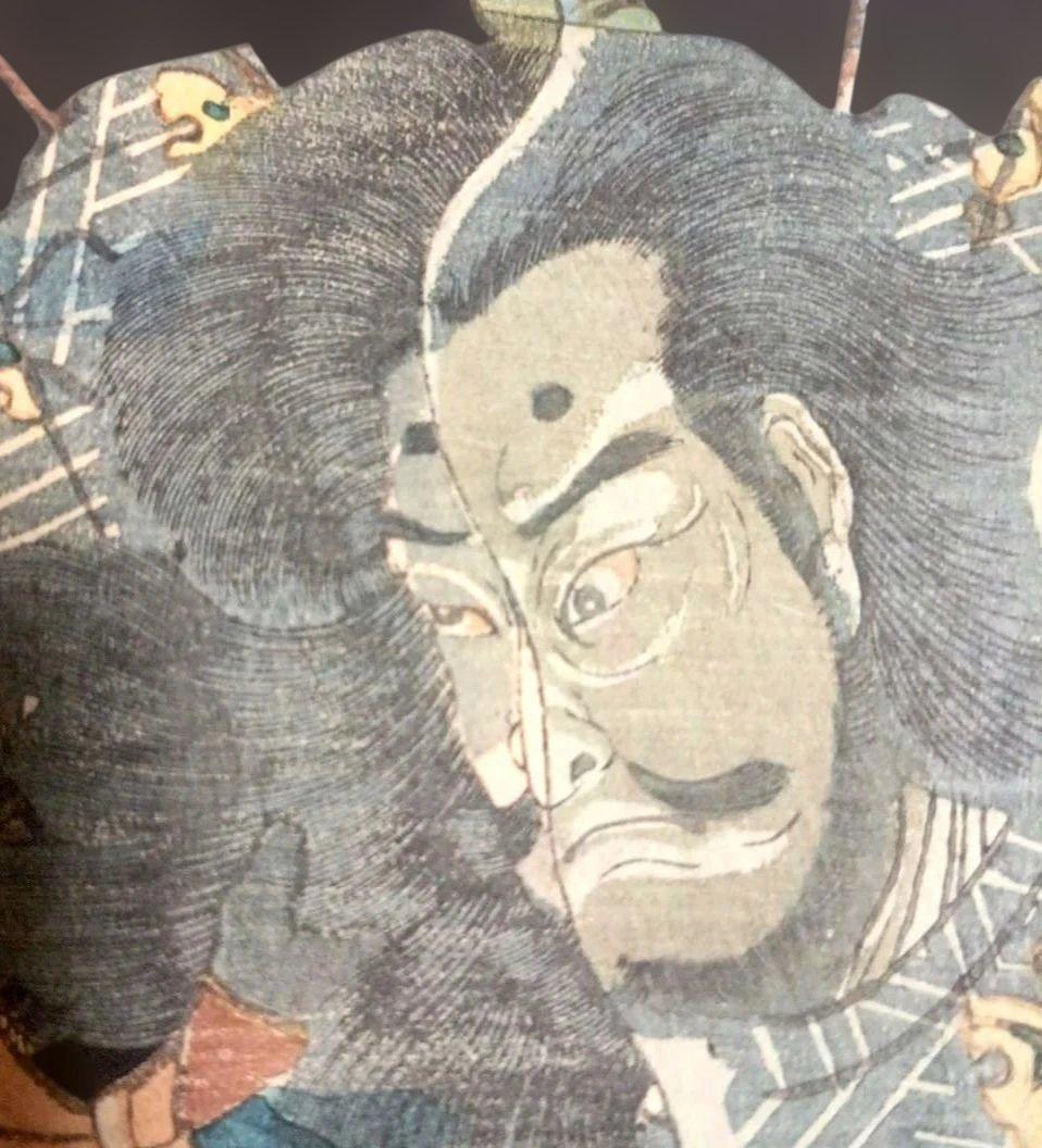 浮世絵版画、八島壇之浦海底之圖三枚綴り真ん中1枚売り。歌川芳艶画、安政5年出版