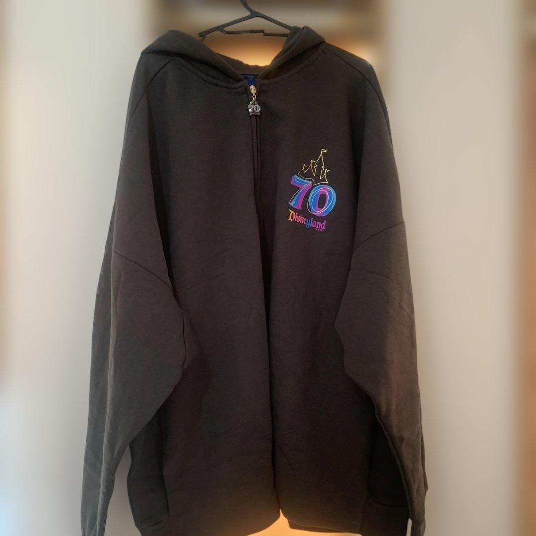 ディズニーランド70周年記念フルジップパーカー2xl