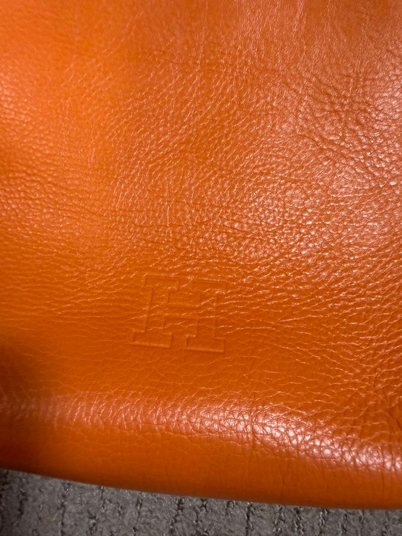 HIROFU オレンジ　レザーショルダーバッグ