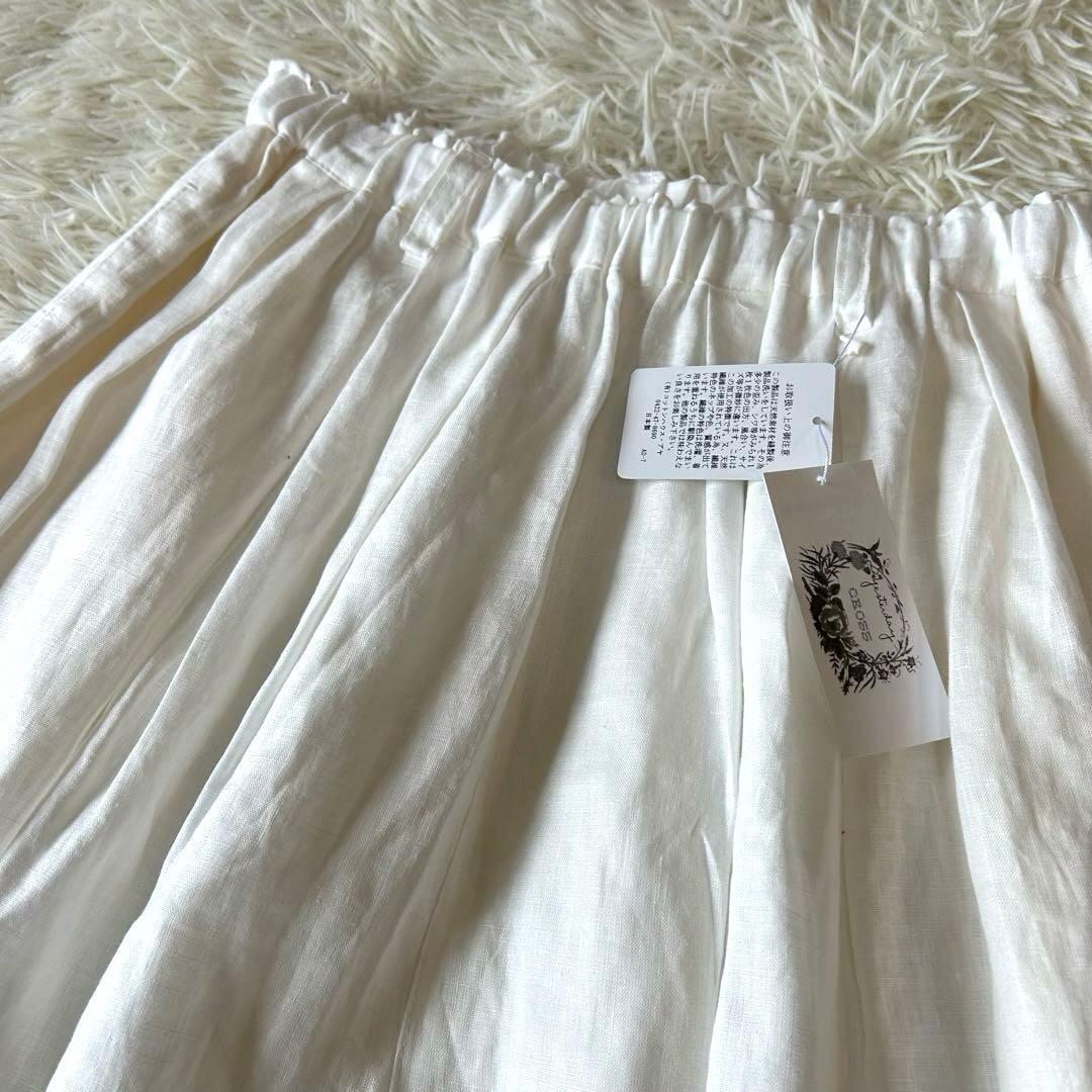 新品タグ付き　コットンハウスアヤ リネン コットン　バルーンパンツ　M ホワイト