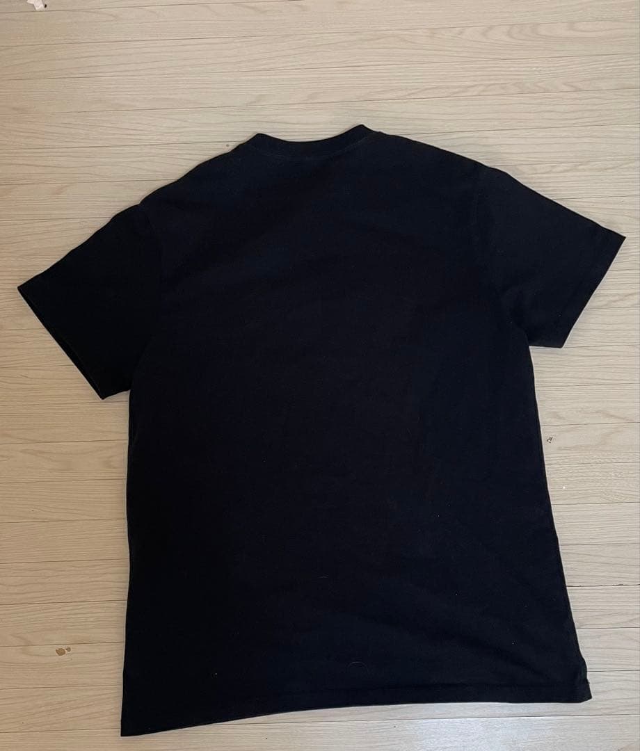 MONCLER ブラック Tシャツ ロゴ入り