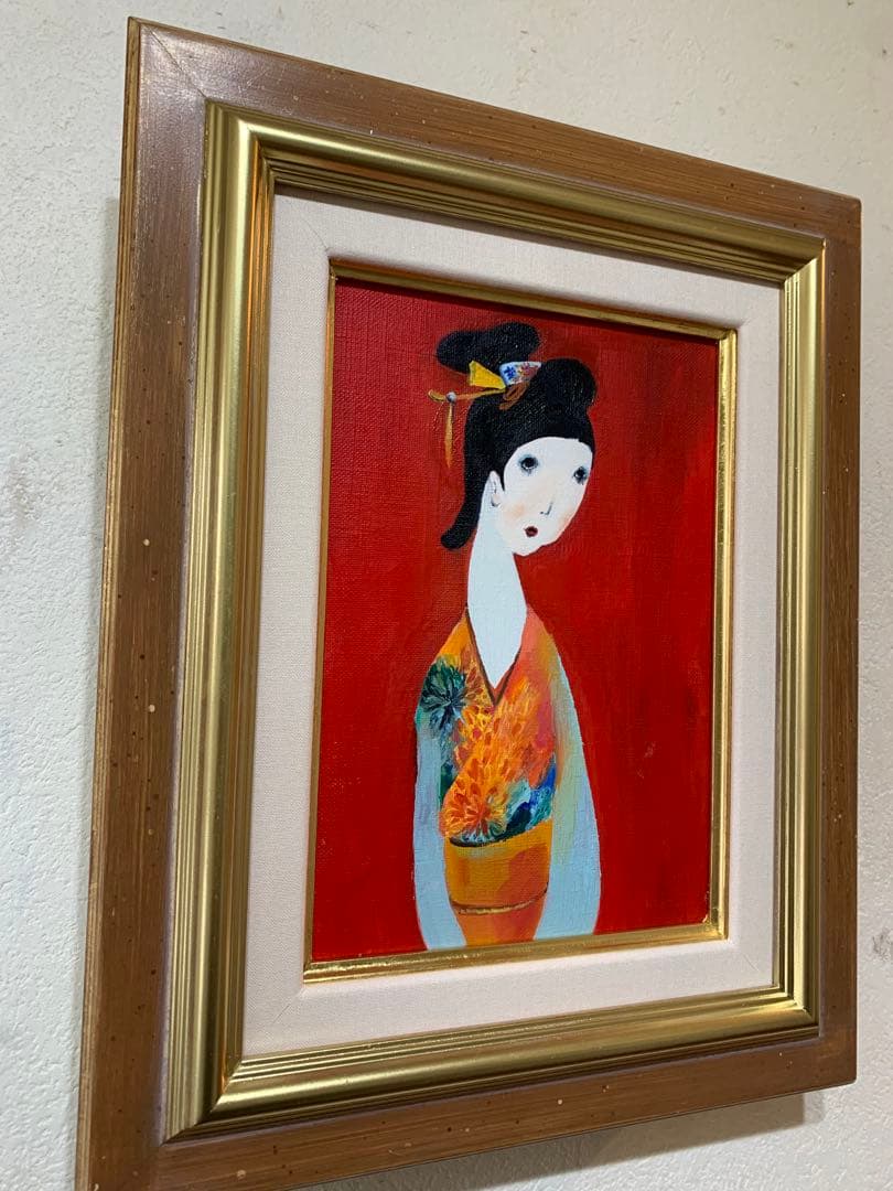 絵画　油彩肉筆画　安藤みくに『乙女狂想3』SMサイズ　個展作品