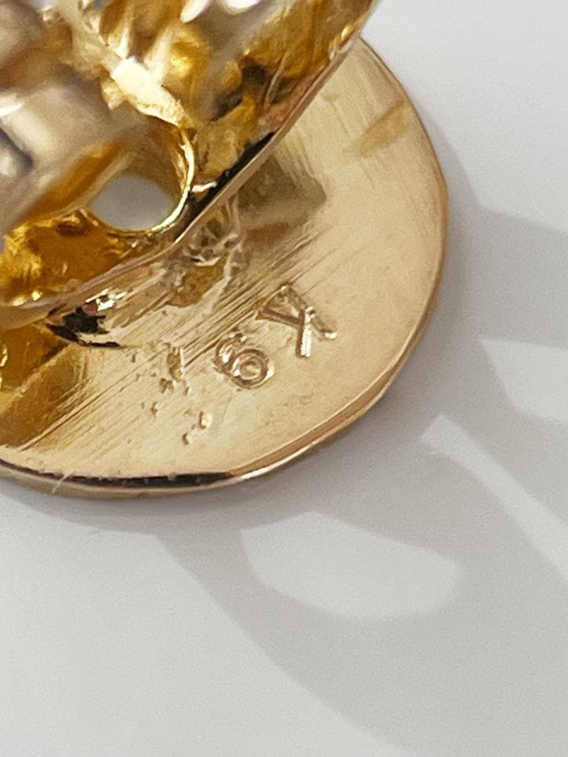 K9 スクエア スタッドピアス｜約2.8g｜イギリス　アンティーク