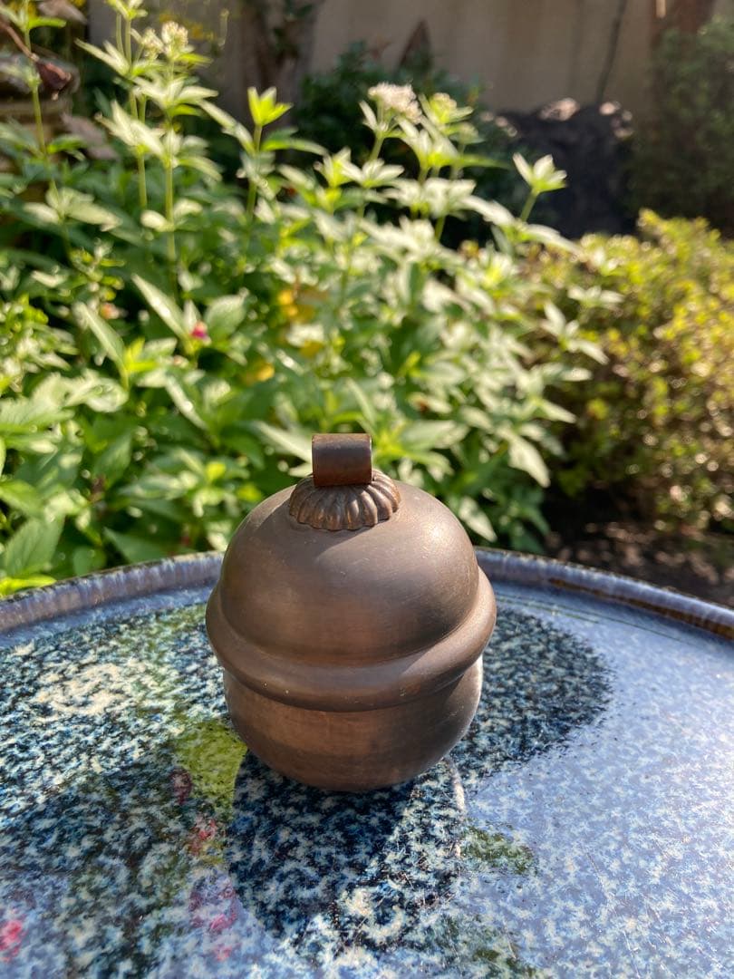 ハートの愛らしい鐘　ヴィンテージ品　ブロンズ製　2個セット　結婚　ウエディング