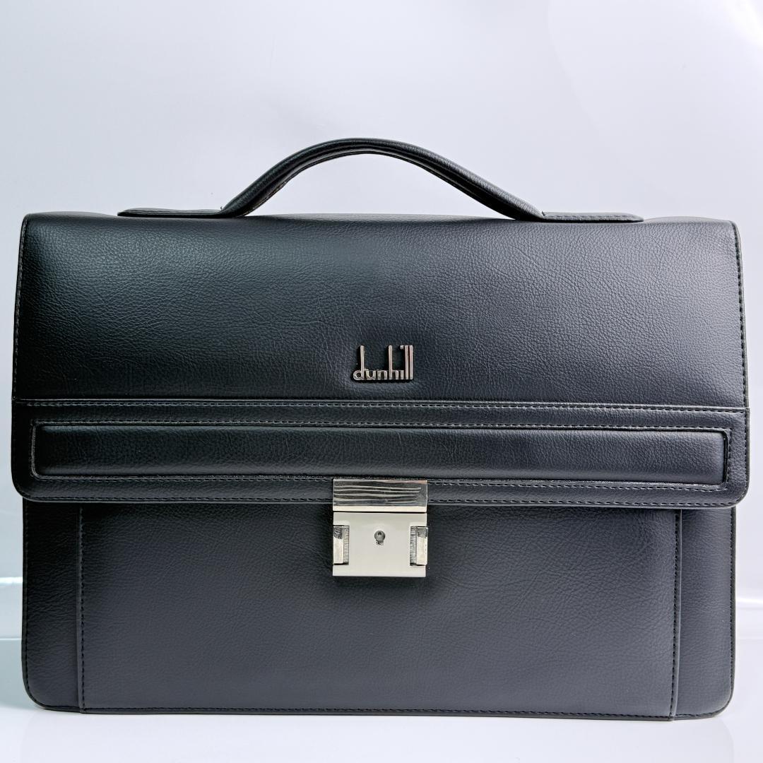 はち 美品 ダンヒル 2WAY ビジネスバッグ ショルダー A4 自立 黒