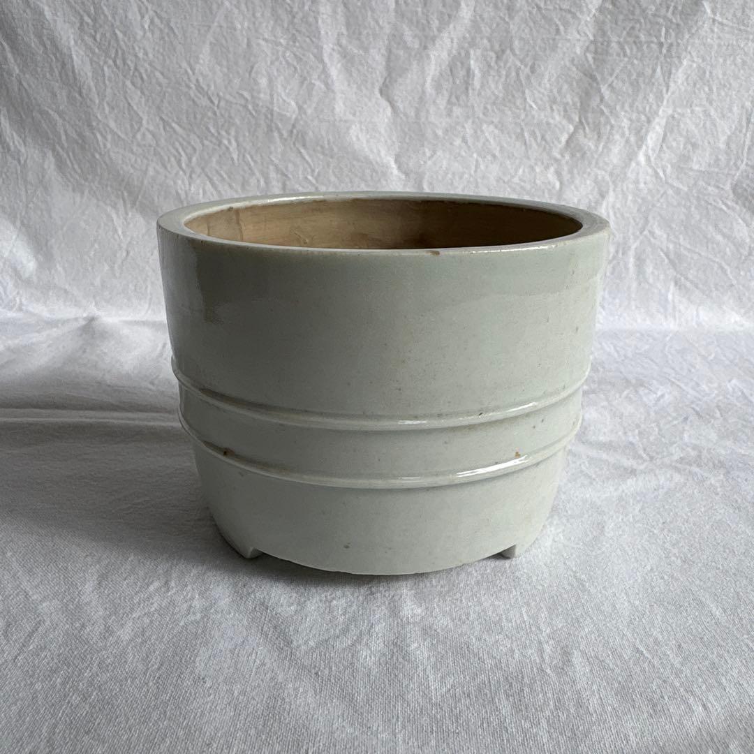 徳化窯 線紋様白磁香炉