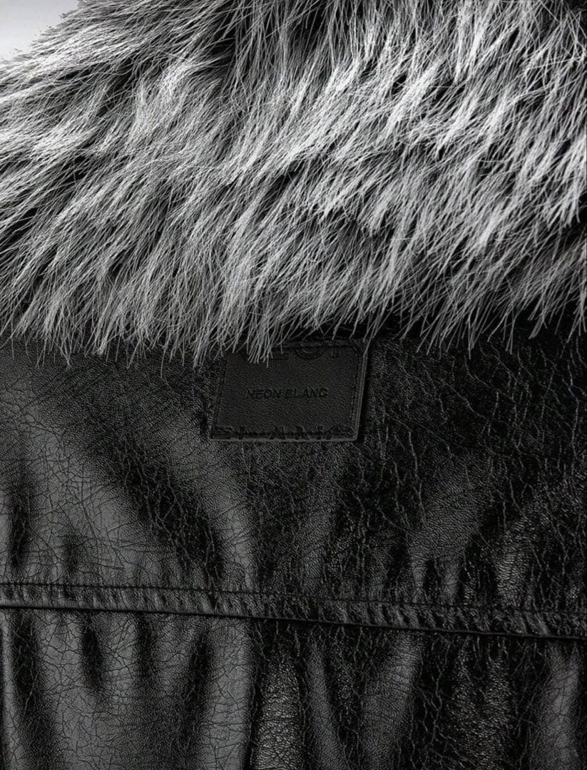 00s レザーファージャケット　グランジ　Y2K パンク