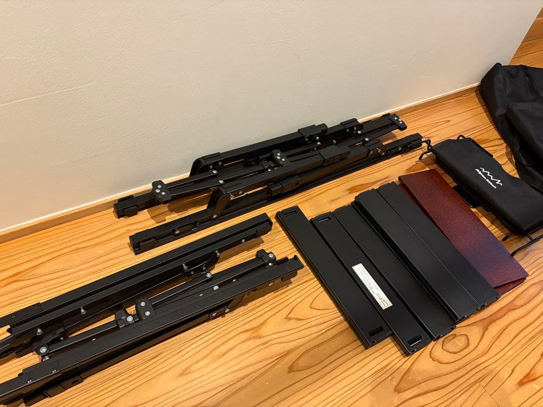 アルペン　IGTアルミテーブル88・延長パーツ・サイドボックス・ウッド天板２枚