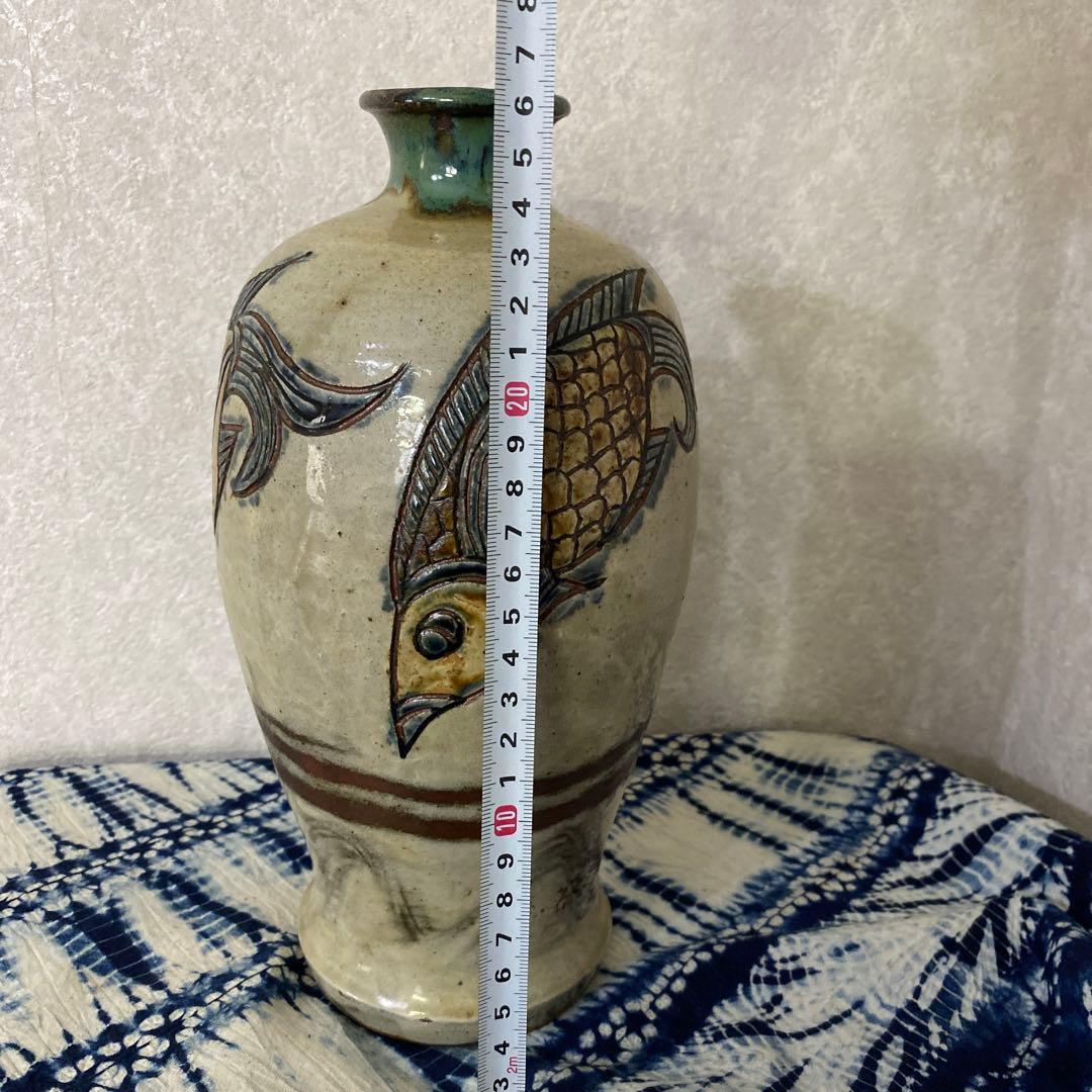 金城敏男　壺　人間国宝　金城次郎　琉球花瓶