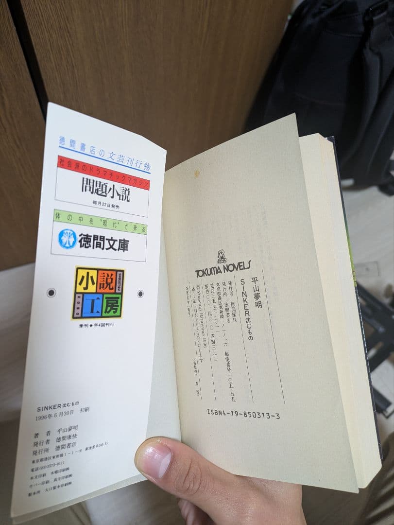 絶版 sinker 沈むもの 平山夢明 シンカー 希少 ホラー小説