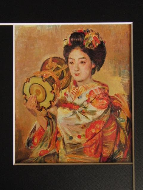 中沢弘光、舞妓、希少な画集より、新品高級額・額装付、状態良好