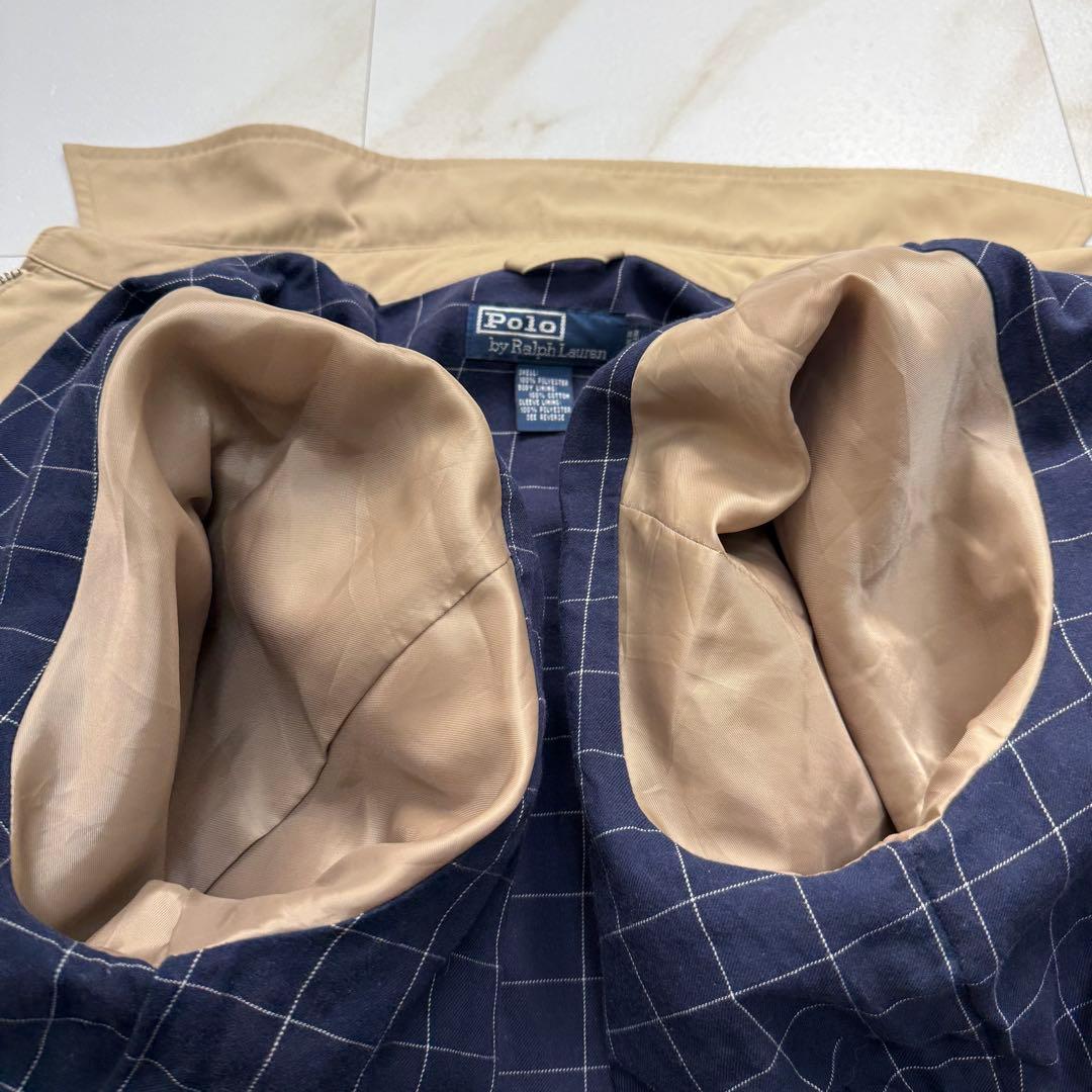 ポロ ラルフローレン スイングトップ 黒ポニー刺繍 ベージュ S