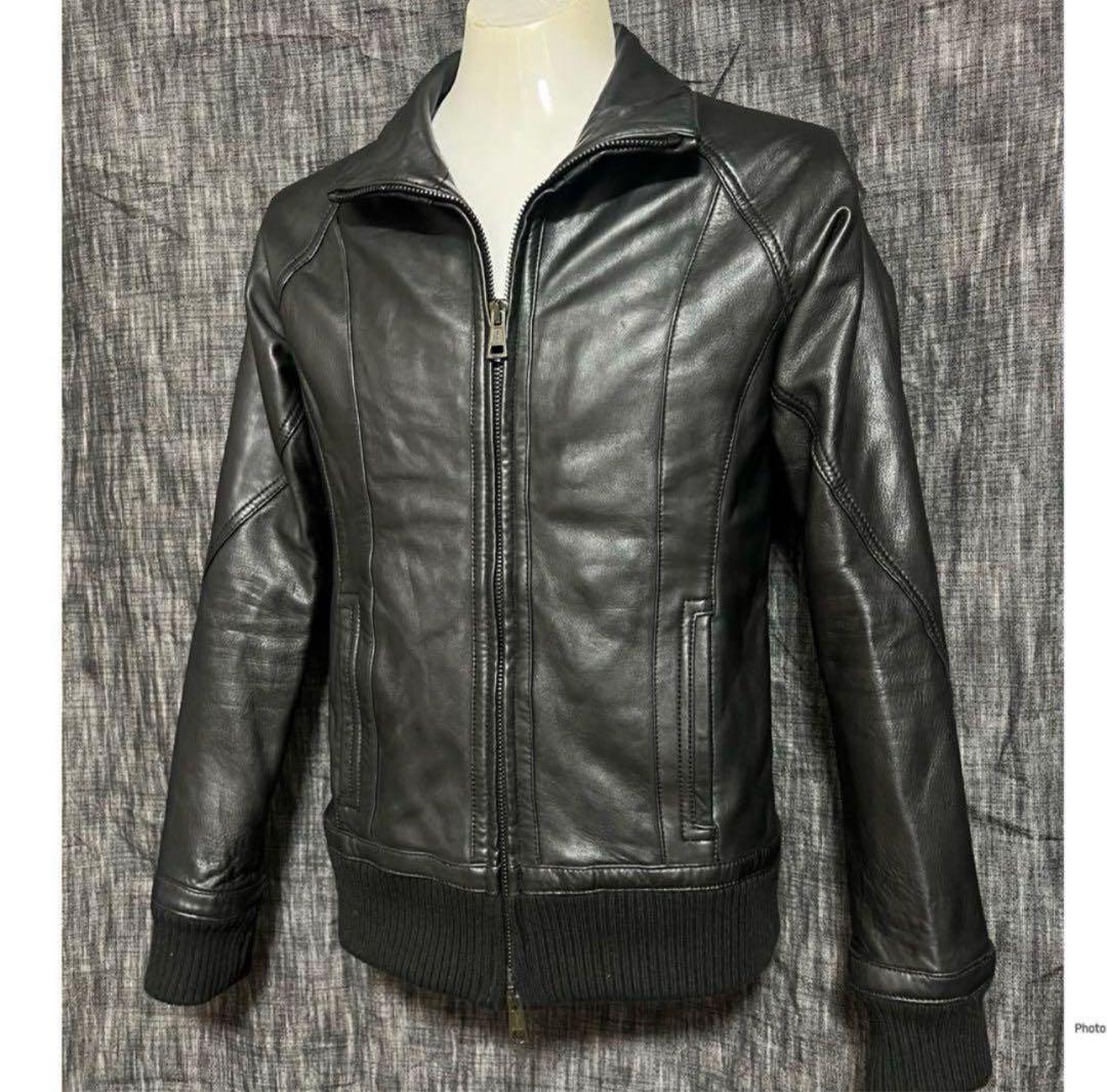 定価18万7000円 AKM ドラムダイラムレザー レザージャージ S ブラック