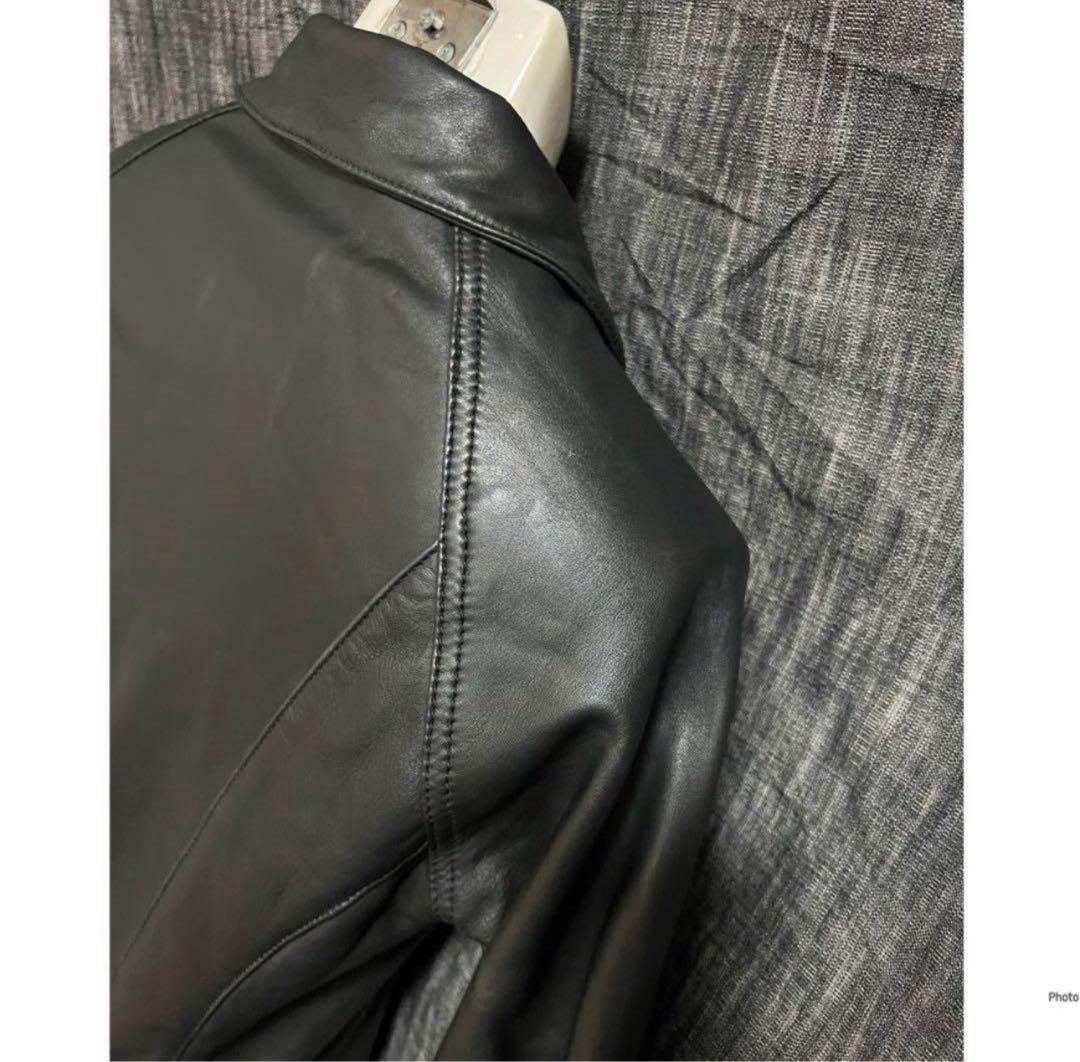 定価18万7000円 AKM ドラムダイラムレザー レザージャージ S ブラック