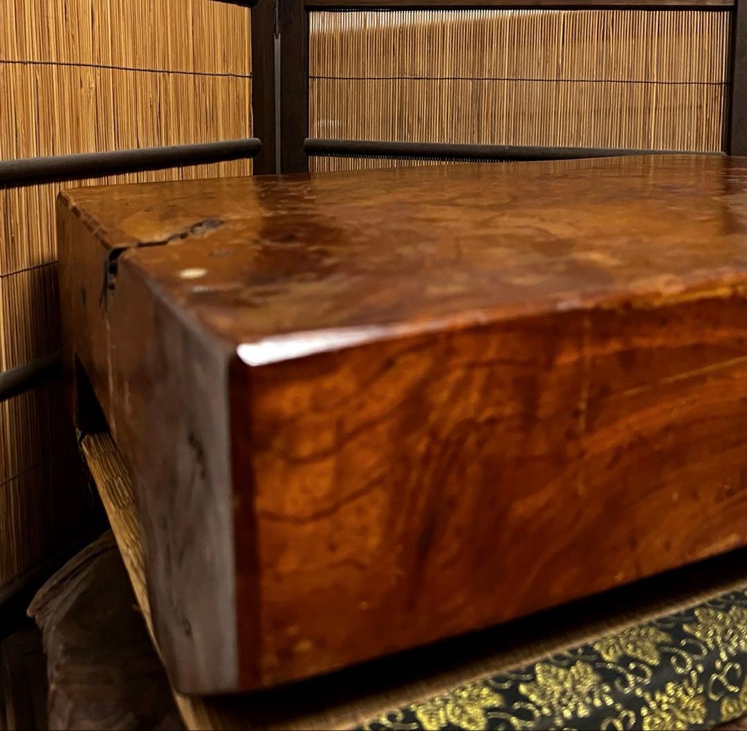 時代 無垢 超重量級 13.6㎏ 古木 刳抜彫り 花台 香台 盆栽台 特価中