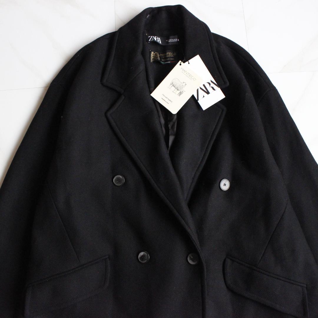 【新品タグ付き】ZARA MANTECO チェスターコート LLサイズ ブラック