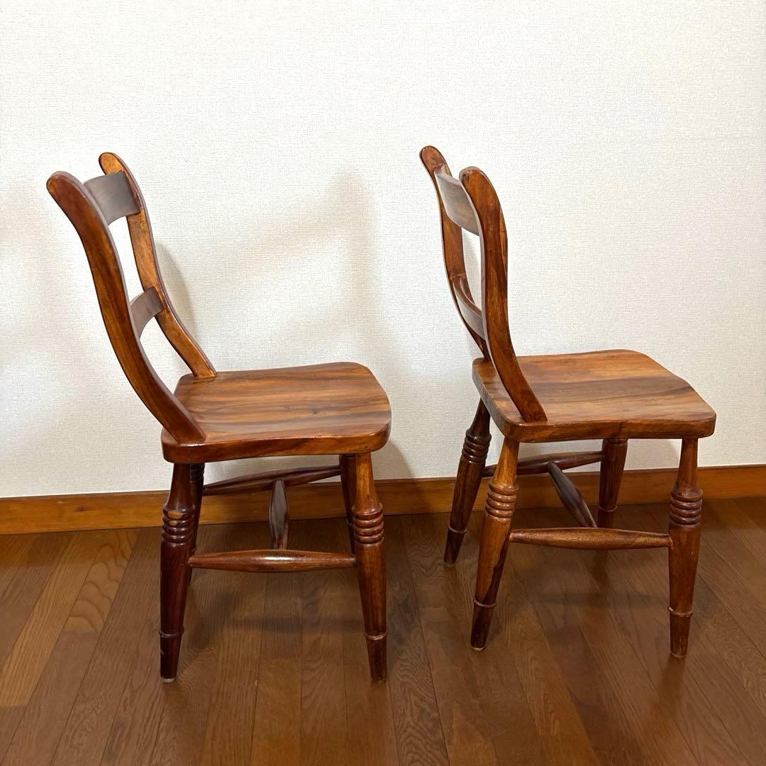 【良品】B-COMPANY ダイニングテーブル チェア ２脚 シーシャムウッド