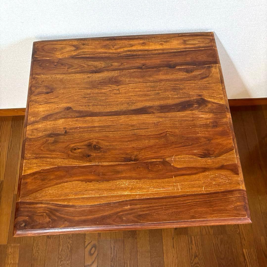 【良品】B-COMPANY ダイニングテーブル チェア ２脚 シーシャムウッド