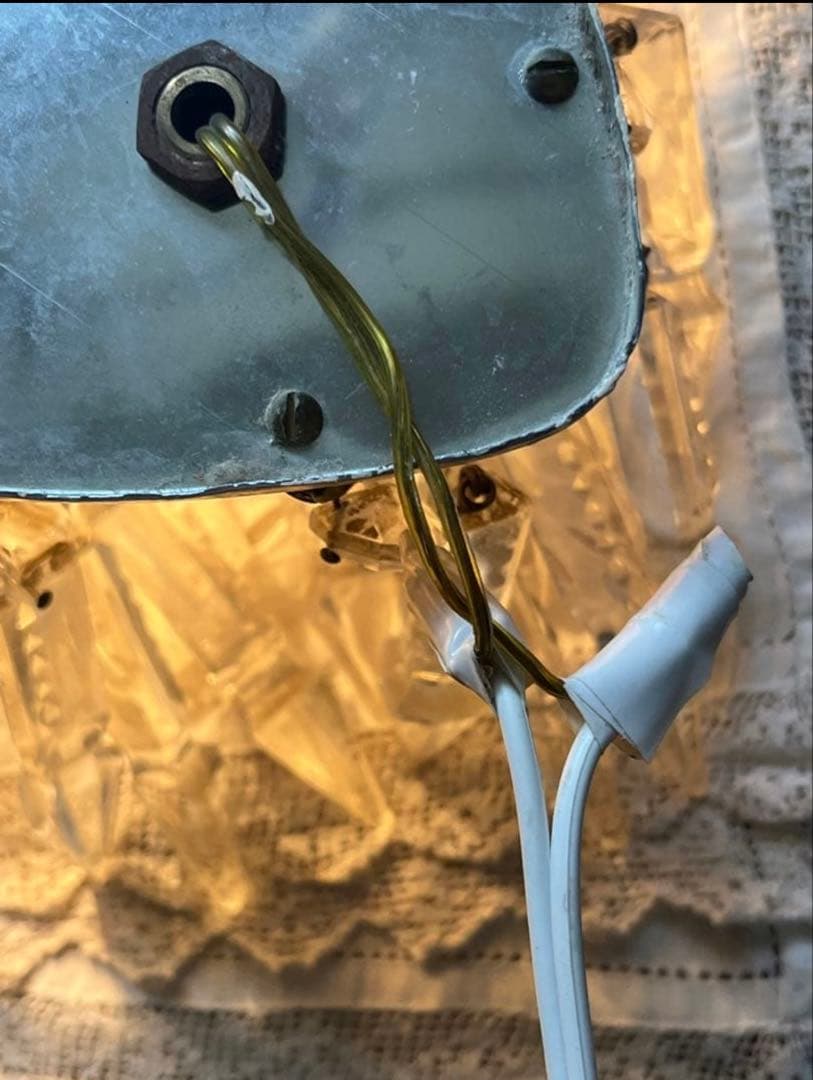 アンティークフランスガラスドロップシャンデリア ランプ照明壁掛けオルモル装飾