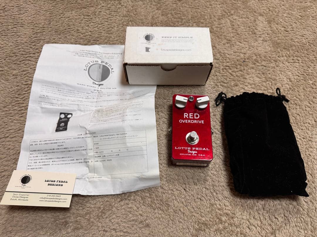 LOTUS PEDAL RED OVERDRIVE オーバードライブ