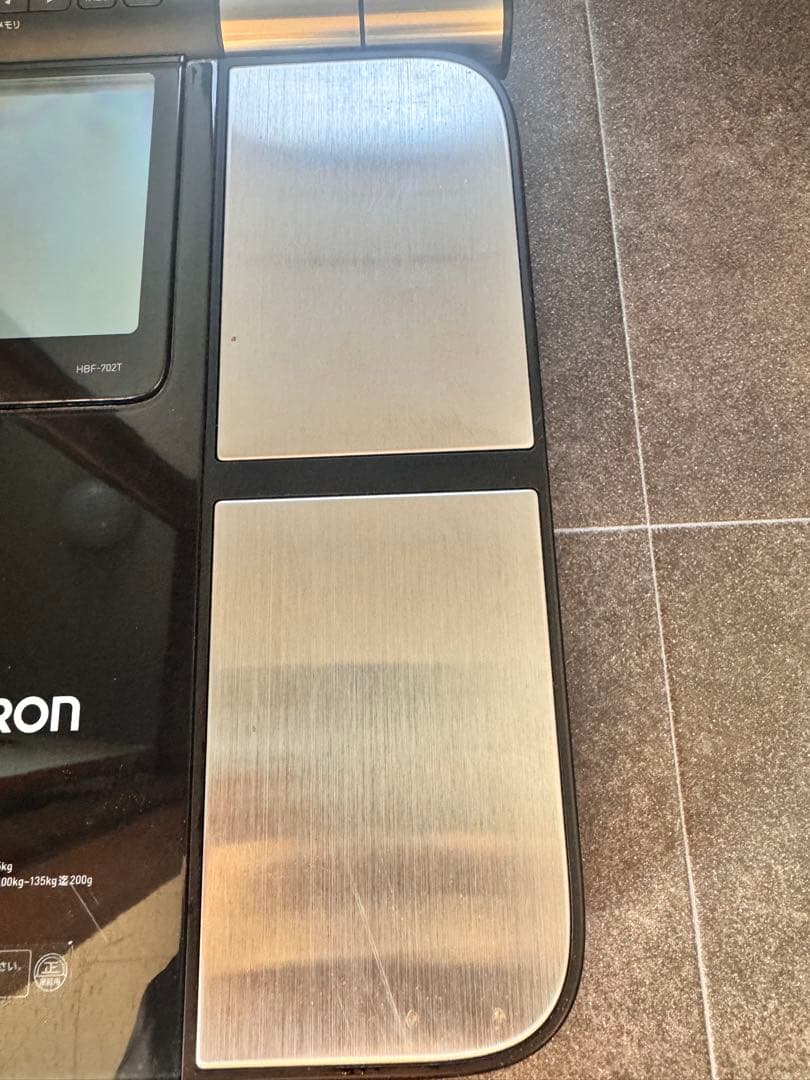 OMRON 体重計 ステンレスパネル