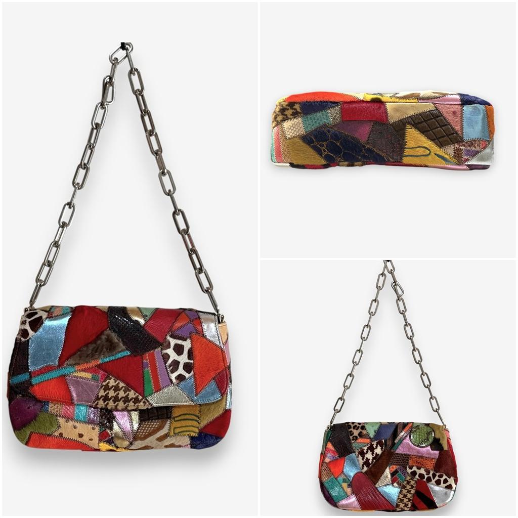 『TANGO』タイハイブランド レザーパッチワーク チェーンバッグ