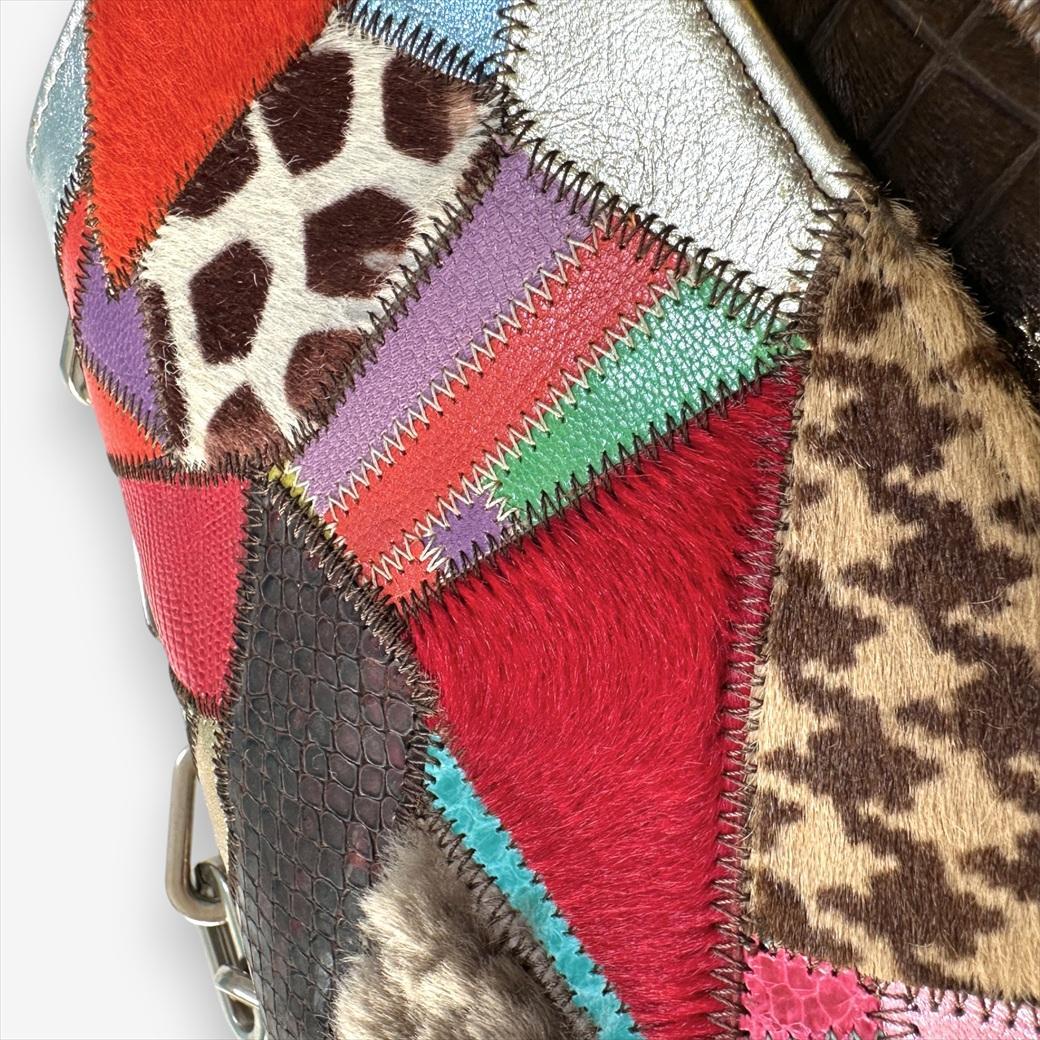 『TANGO』タイハイブランド レザーパッチワーク チェーンバッグ