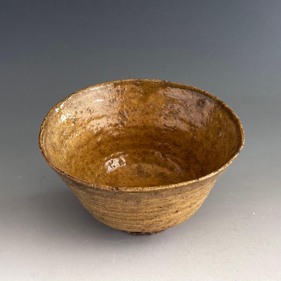 茶道具　古楽山　伊羅保　茶碗　初代　長岡住右衛門　出雲焼　空権極箱　淡々斎書付